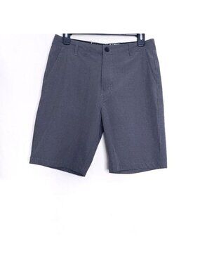 Division Gray Stripe Casual Flat Front Chino Style Shorts Men's Size 28